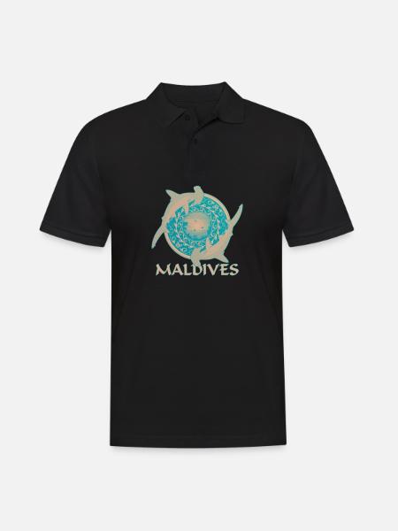 Malediven Hammerhaie - Männer Poloshirt - Schwarz