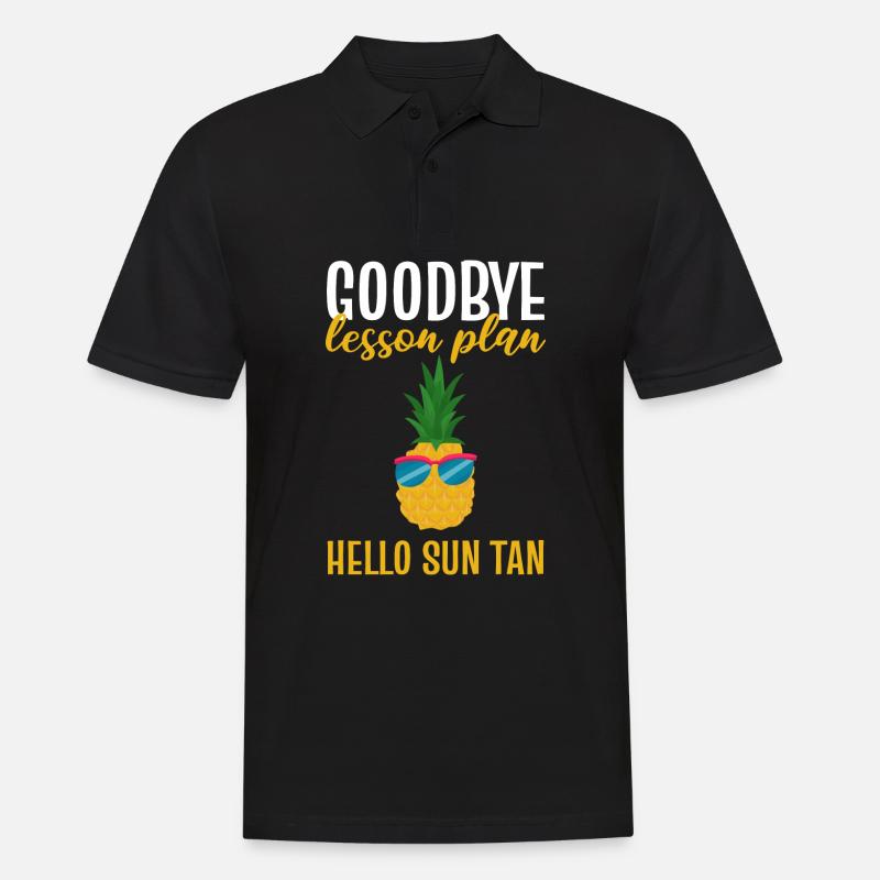 Ananas - Männer Poloshirt - Schwarz