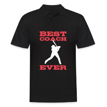Softball Joueur Softball Entraîneur - Polo Homme - noir - Devant - Kai (181cm)