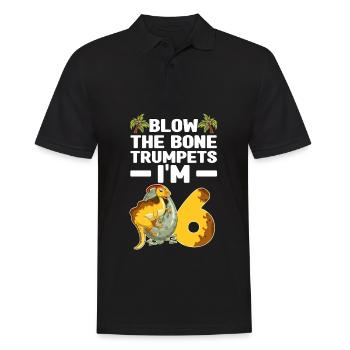 Dinosaur Children - Men's Polo Shirt - black - Front - Kai (181cm)