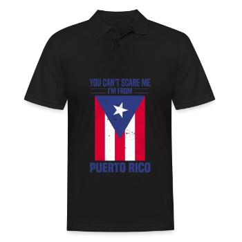 Puerto Rico Flagge | Puerto Ricaner Geschenkideen - Männer Poloshirt - Schwarz - Vorne - Kai (181cm)