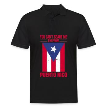 Puerto Rico Flagge | Puerto Ricaner Geschenkideen - Männer Poloshirt - Schwarz - Vorne - Kai (181cm)