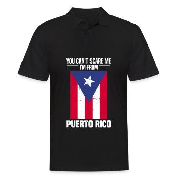 Puerto Rico Flagge | Puerto Ricaner Geschenkideen - Männer Poloshirt - Schwarz - Vorne - Kai (181cm)