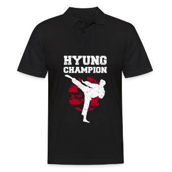 Tangsoodo Kampfkunst, Tang Soo Do Kämpfer Geschenk - Männer Poloshirt - Schwarz - Vorne - Kai (181cm)