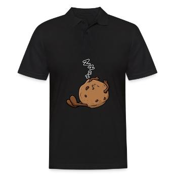 Cookie qui dort - Polo Homme - noir - Devant - Kai (181cm)