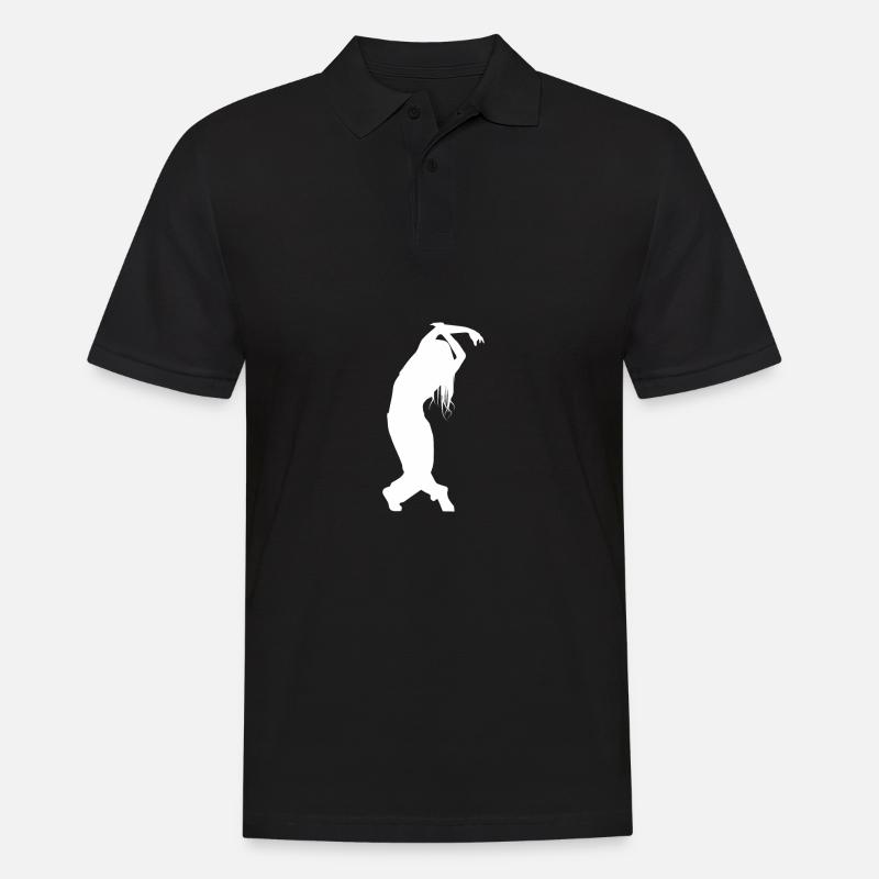 Silhouette de danseuse danseuse - Polo Homme - noir