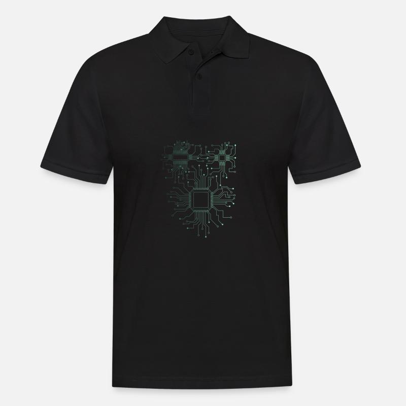 Computer Scientist Admin Hardware CPU - Polo Homme - noir