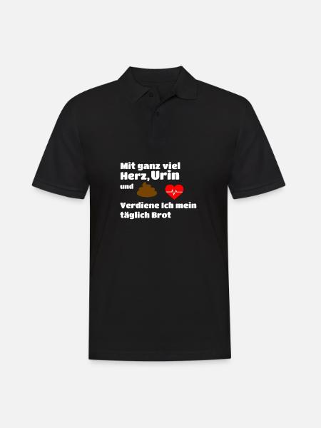 Lustiger Pfleger Pflegerin Spruch für Pflege Beruf - Männer Poloshirt - Schwarz