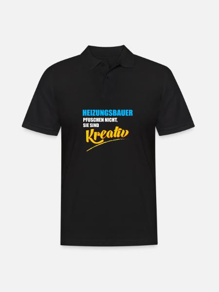 Heizungsbauer Berufe Heizungsbau Installateur - Männer Poloshirt - Schwarz