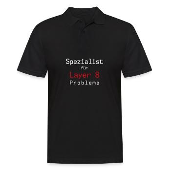 Lustiger Sysadmin IT Abteilung Spruch Geschenk - Männer Poloshirt - Schwarz - Vorne - Kai (181cm)