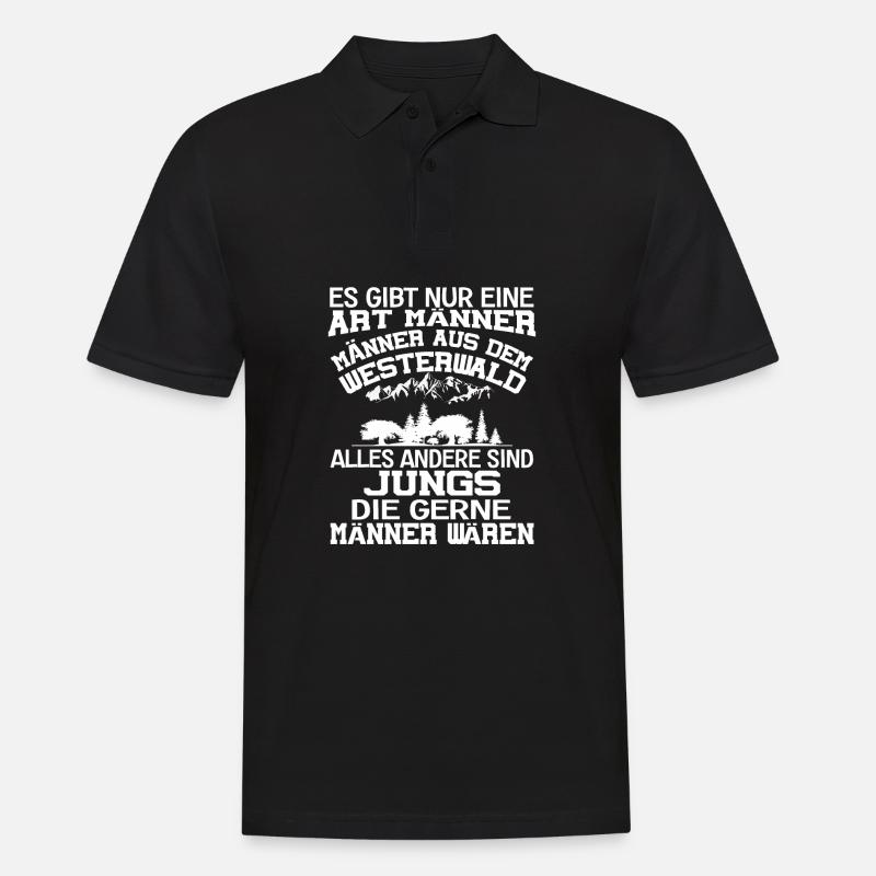 Westerwald - Männer Poloshirt - Schwarz