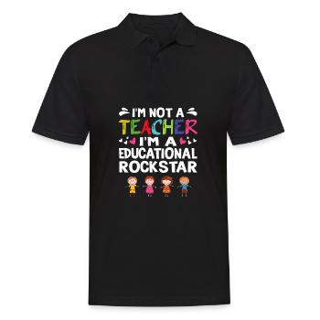 Enseignant éducatif drôle Retour à - Polo Homme - noir - Devant - Kai (181cm)