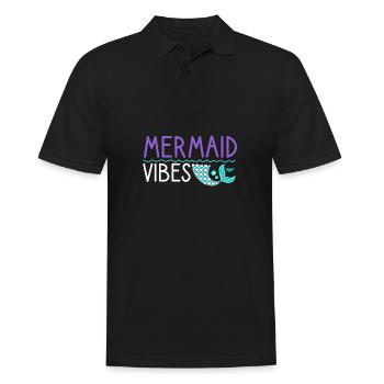 Mermaid Vibes Nice - Men's Polo Shirt - black - Front - Kai (181cm)