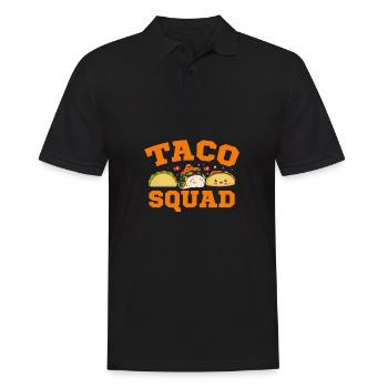 Cute Taco Squad Funny Mexican - Men's Polo Shirt - black - Front - Kai (181cm)