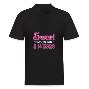Süß Wie Kuchen 3. 1415926 Funny Math Science Geek - Männer Poloshirt - Schwarz - Vorne - Kai (181cm)