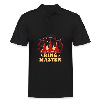 Circus Ringmaster Costume - Men's Polo Shirt - black - Front - Kai (181cm)