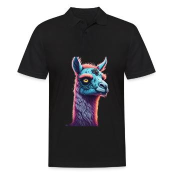 Gruseliges Halloween-party-kostüm Zombie-lama - Polo Homme - noir - Devant - Kai (181cm)