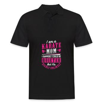 Karate Mom - Men's Polo Shirt - black - Front - Kai (181cm)