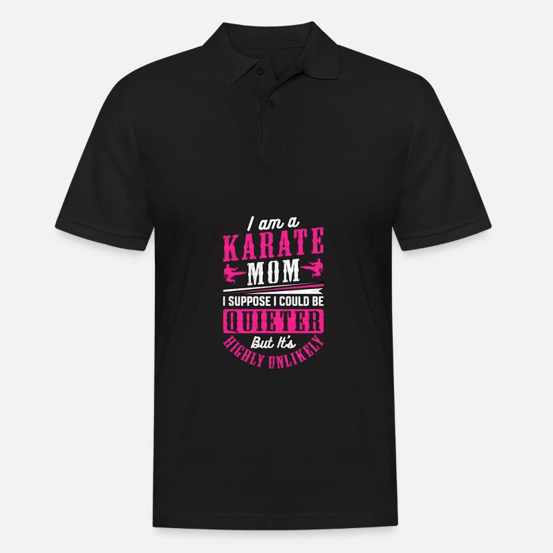 Karate Mama - Männer Poloshirt - Schwarz