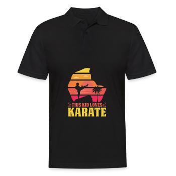 Dieses Kind liebt Karate - Männer Poloshirt - Schwarz - Vorne - Kai (181cm)