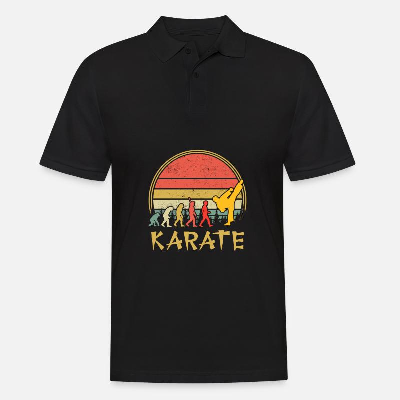 Karate - Männer Poloshirt - Schwarz