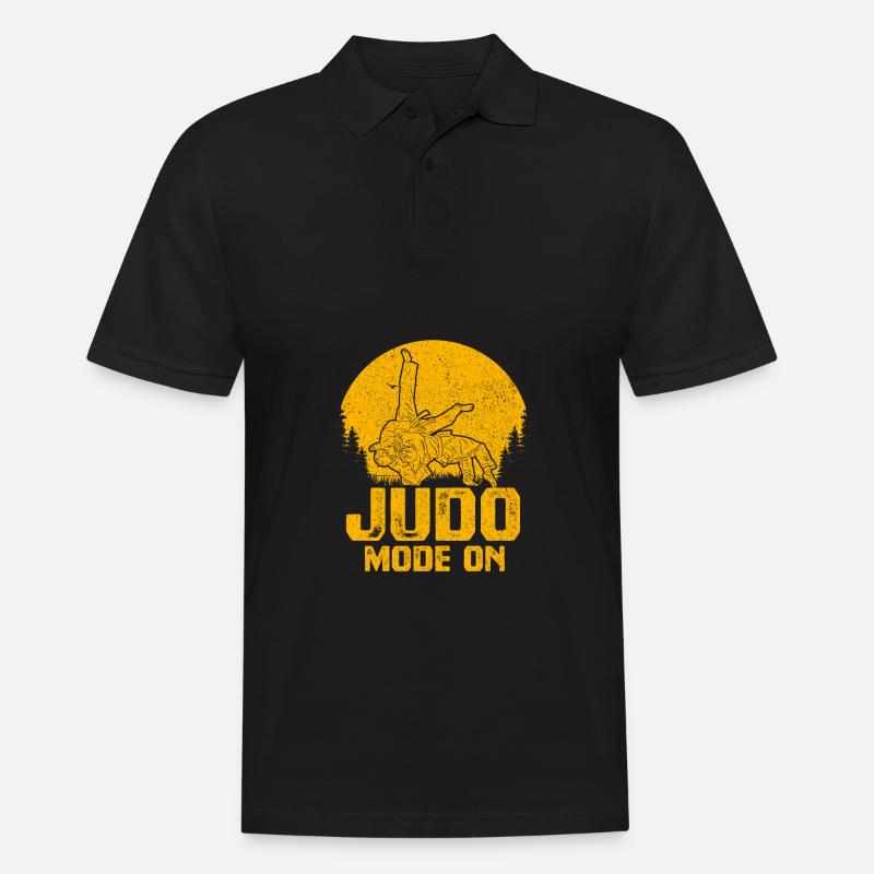 Judo-Modus Ein - Männer Poloshirt - Schwarz