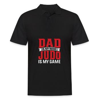 Papa ist mein Name, Judo ist mein Spiel - Männer Poloshirt - Schwarz - Vorne - Kai (181cm)