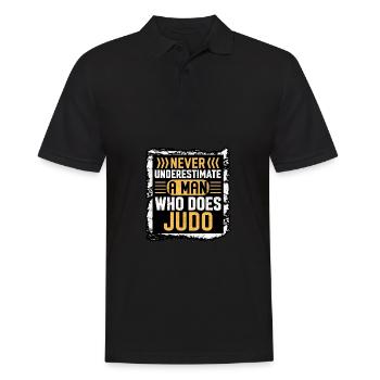 Ne sous-estimez jamais un homme qui fait du judo - Polo Homme - noir - Devant - Kai (181cm)