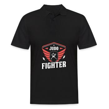 Judo-Kämpfer - Männer Poloshirt - Schwarz - Vorne - Kai (181cm)