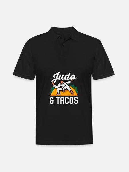 Judo and Tacos - Men's Polo Shirt - black