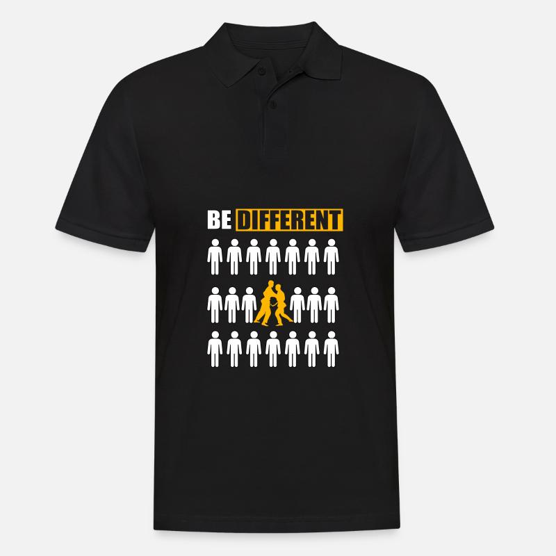 Sei anders Judo - Männer Poloshirt - Schwarz