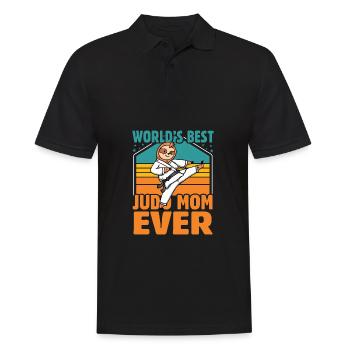 World's Judo Mom ever - Men's Polo Shirt - black - Front - Kai (181cm)