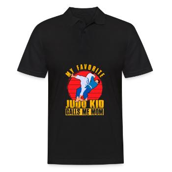 Mein Lieblings-Judo-Kind nennt mich Mama - Männer Poloshirt - Schwarz - Vorne - Kai (181cm)