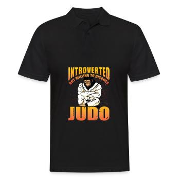 Introverti mais prêt à discuter de judo - Polo Homme - noir - Devant - Kai (181cm)