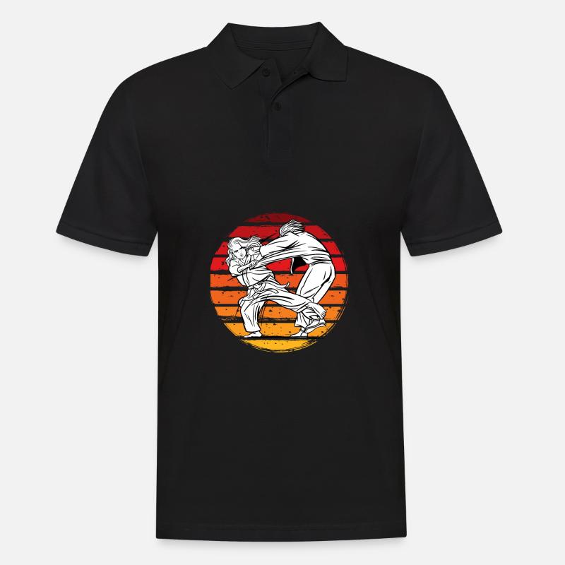 Judo - Männer Poloshirt - Schwarz