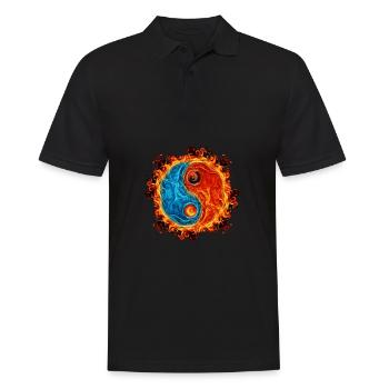 Yin Yang Eau Feu - Polo Homme - noir - Devant - Kai (181cm)
