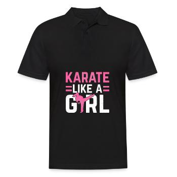 Le karaté comme une fille - Polo Homme - noir - Devant - Kai (181cm)