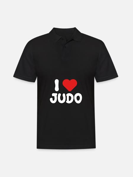 I love Judo - Men's Polo Shirt - black