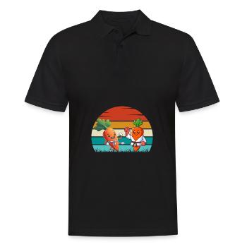 Karaté Carottes - Polo Homme - noir - Devant - Kai (181cm)