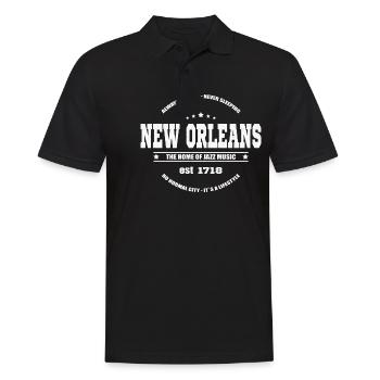 New Orleans Jazz Music - Men's Polo Shirt - black - Front - Kai (181cm)
