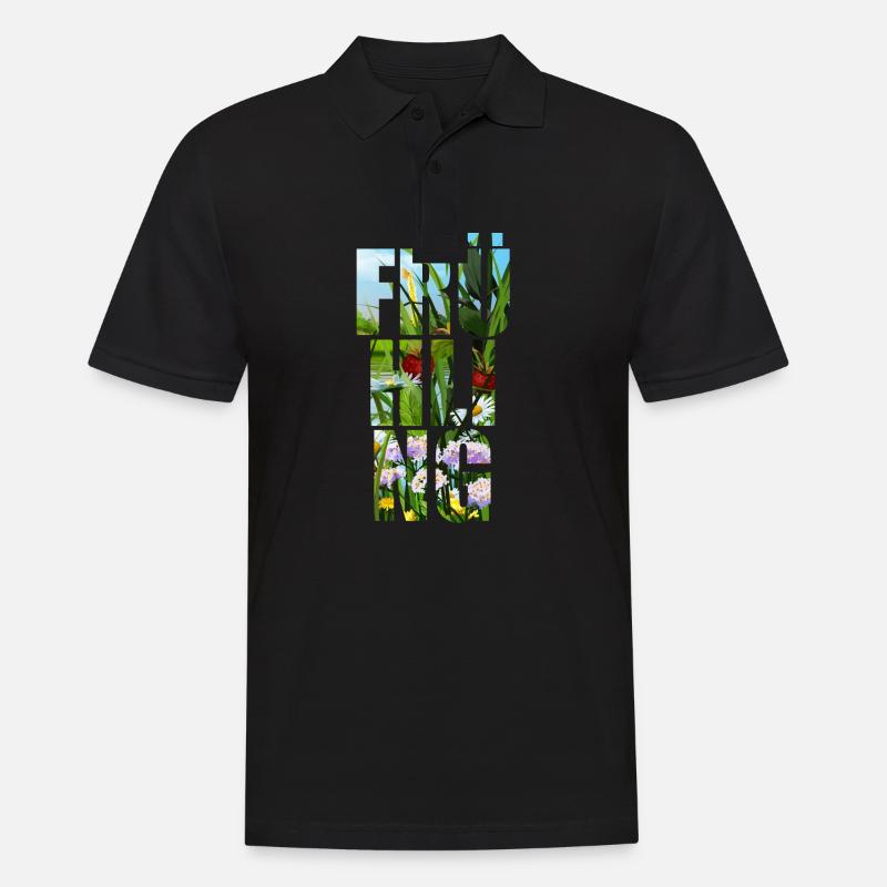 Frühling Frühlingsanfang Geschenkidee - Männer Poloshirt - Schwarz