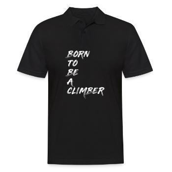 CLIMBER GRIMPEUR BOULDERER ALPINISTE CADEAU - Polo Homme - noir - Devant - Kai (181cm)