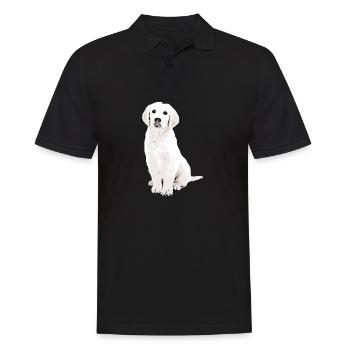 Chiot Golden Retriever - Polo Homme - noir - Devant - Kai (181cm)