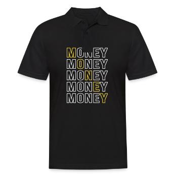 Geld - Männer Poloshirt - Schwarz - Vorne - Kai (181cm)