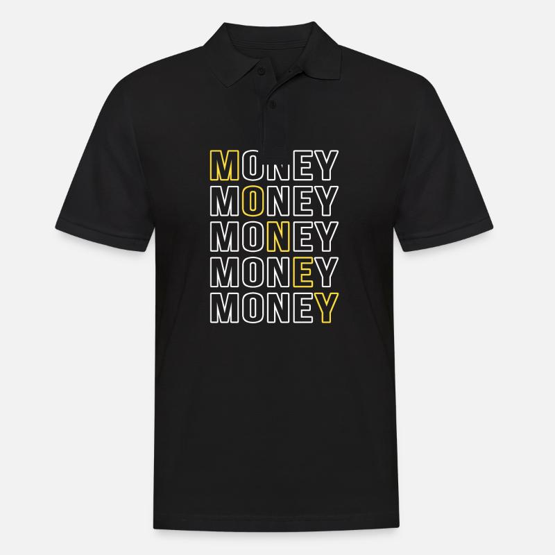 Geld - Männer Poloshirt - Schwarz