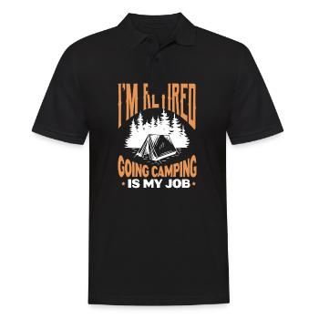 I'm Retired Going Camping Is My Job - Men's Polo Shirt - black - Front - Kai (181cm)