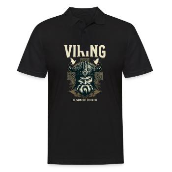 Wikinger - Sohn des Odin Design - Männer Poloshirt - Schwarz - Vorne - Kai (181cm)