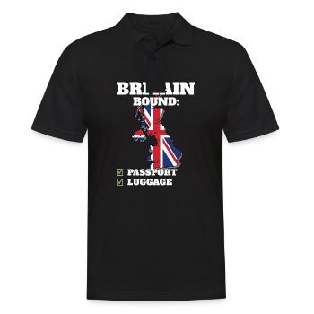 Voyage à destination de la Grande-Bretagne Drapeau britannique - Polo Homme - noir - Devant - Kai (181cm)