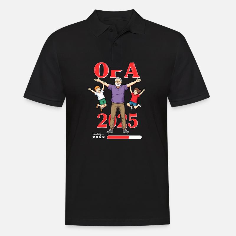 Opa 2019/2015loading - Männer Poloshirt - Schwarz