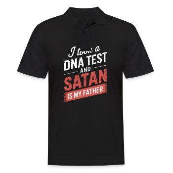 I took a DNA test: Satan is my father! - Men's Polo Shirt - black - Front - Kai (181cm)